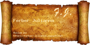 Ferber Julianna névjegykártya